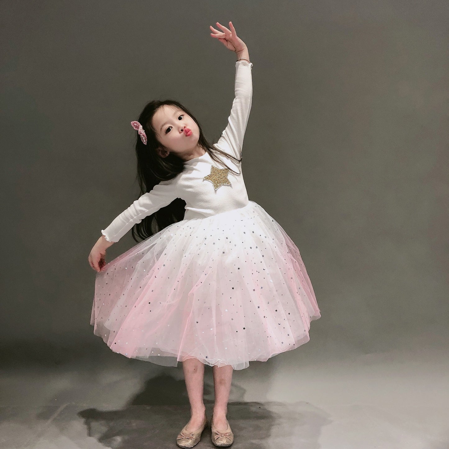 Girls' Dresses New Children'S Skirts Super Western Princess Dresses Star Fluffy Mesh Skirts